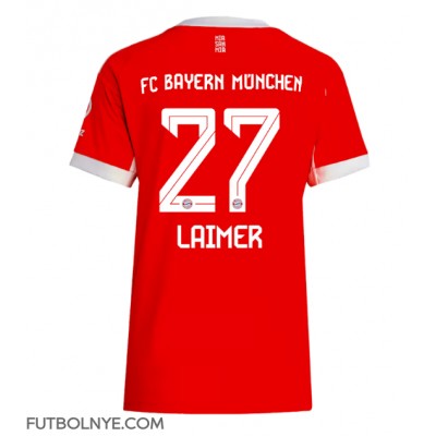 Camiseta Bayern Munich Konrad Laimer #27 Primera Equipación para mujer 2025-26 manga corta Camiseta Bayern Munich Konrad Laimer #27 Primera Equipación para mujer 2025-26 manga corta